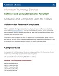 Software and Computer Labs for Fall 2020 by Carleton College. Information Technology Services