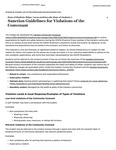 Sanction Guidelines for Violations of the Covenant by Carleton College. Dean of Students Office