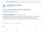 Empty Bowls 2020: Public Works Tweet May 14 by Carleton Public Works Initiative